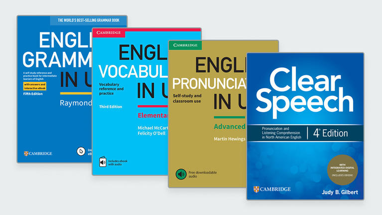 a collection of english, spanish, and french language books