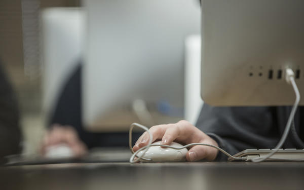 close up of computer mouse