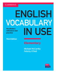 English vocabulary in use elementary book cover