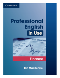 Professional English in use finance book cover
