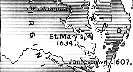 Jamestown 1607 map
