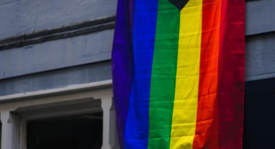 An LGBTQIA+ flag