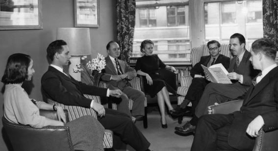 A black and white photograph of Cambridge University Press colleagues.