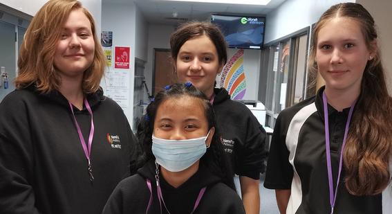Students taking part in virtual work experience 