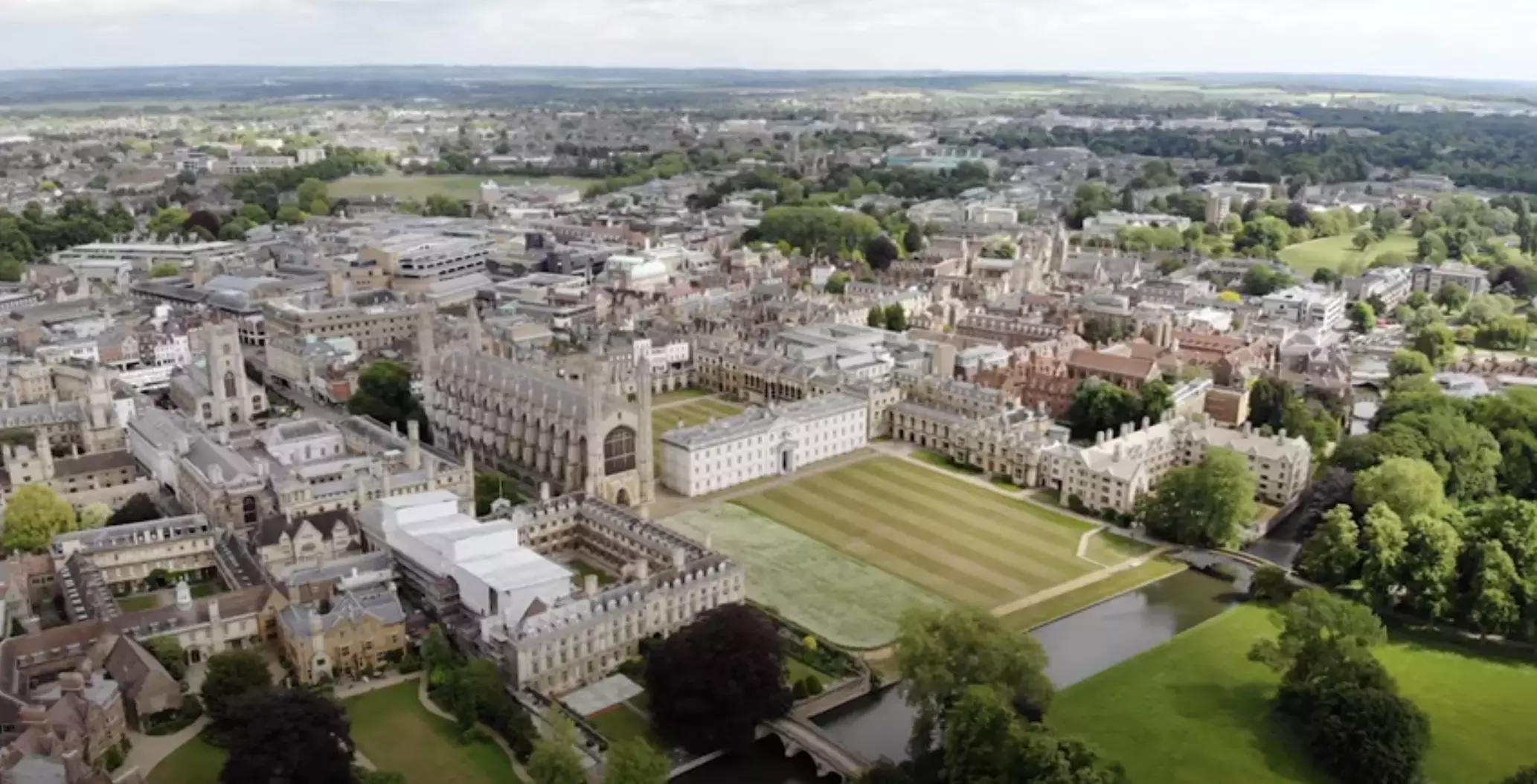 Aerial view of Cambridge