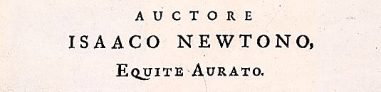 An image showing the first page of Isaac Newton's 'Principia Mathematica'