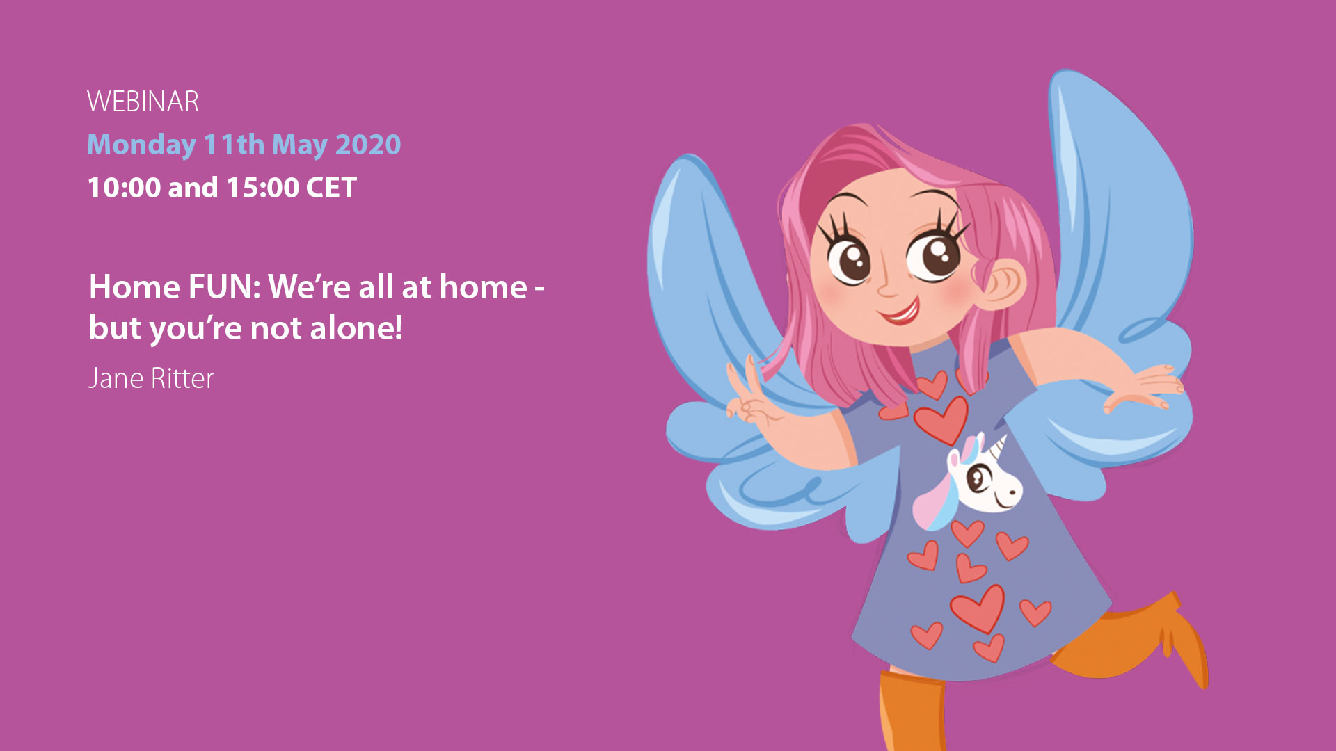 Home FUN: We’re all at home, but you’re not alone! – with Jane Ritter