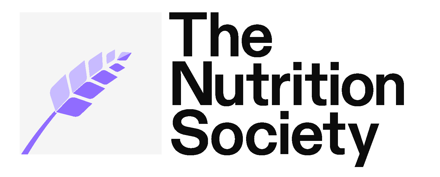 Nutrition Society Logo with purple wheatsheaf and black wordmark