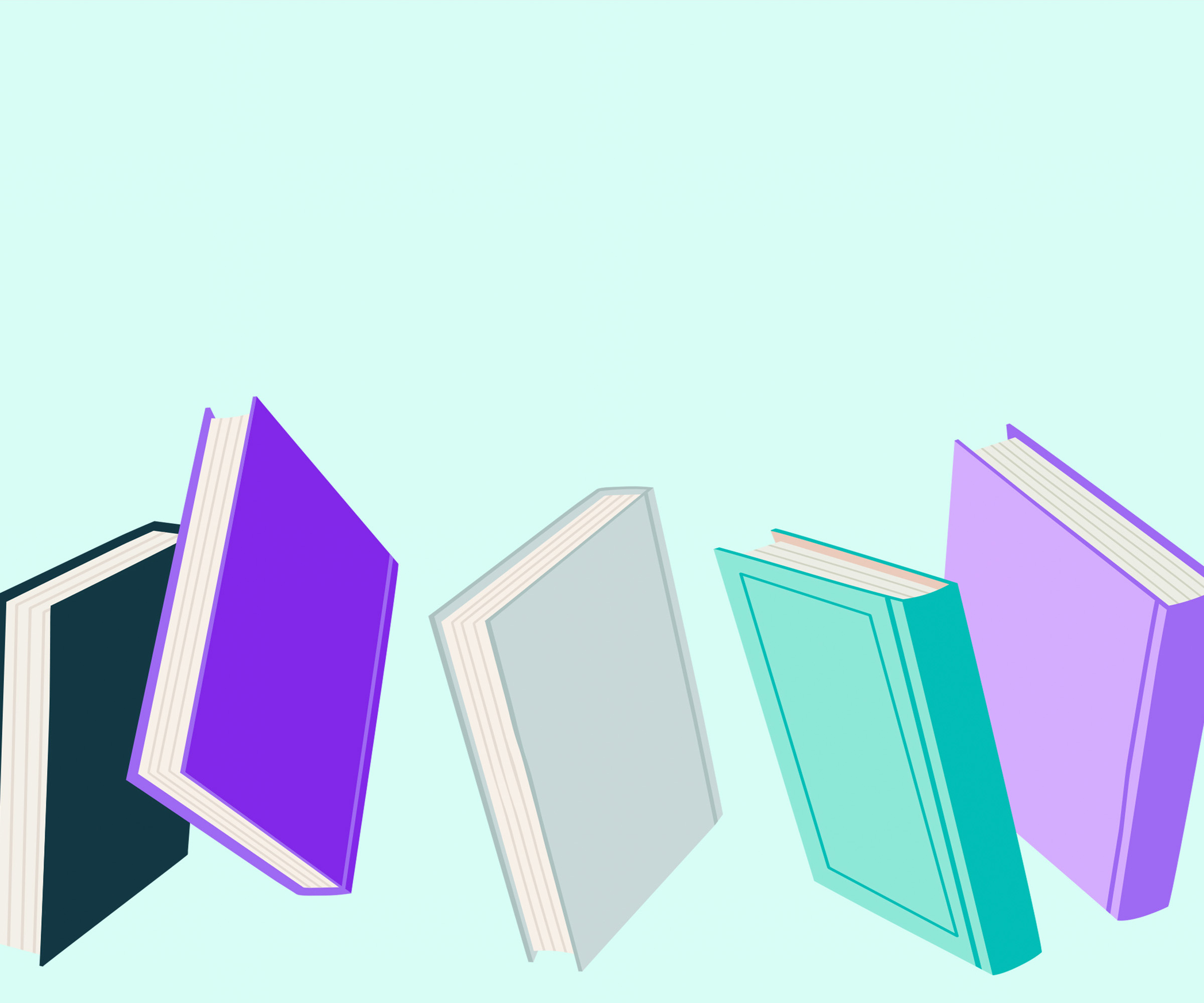 Different coloured books