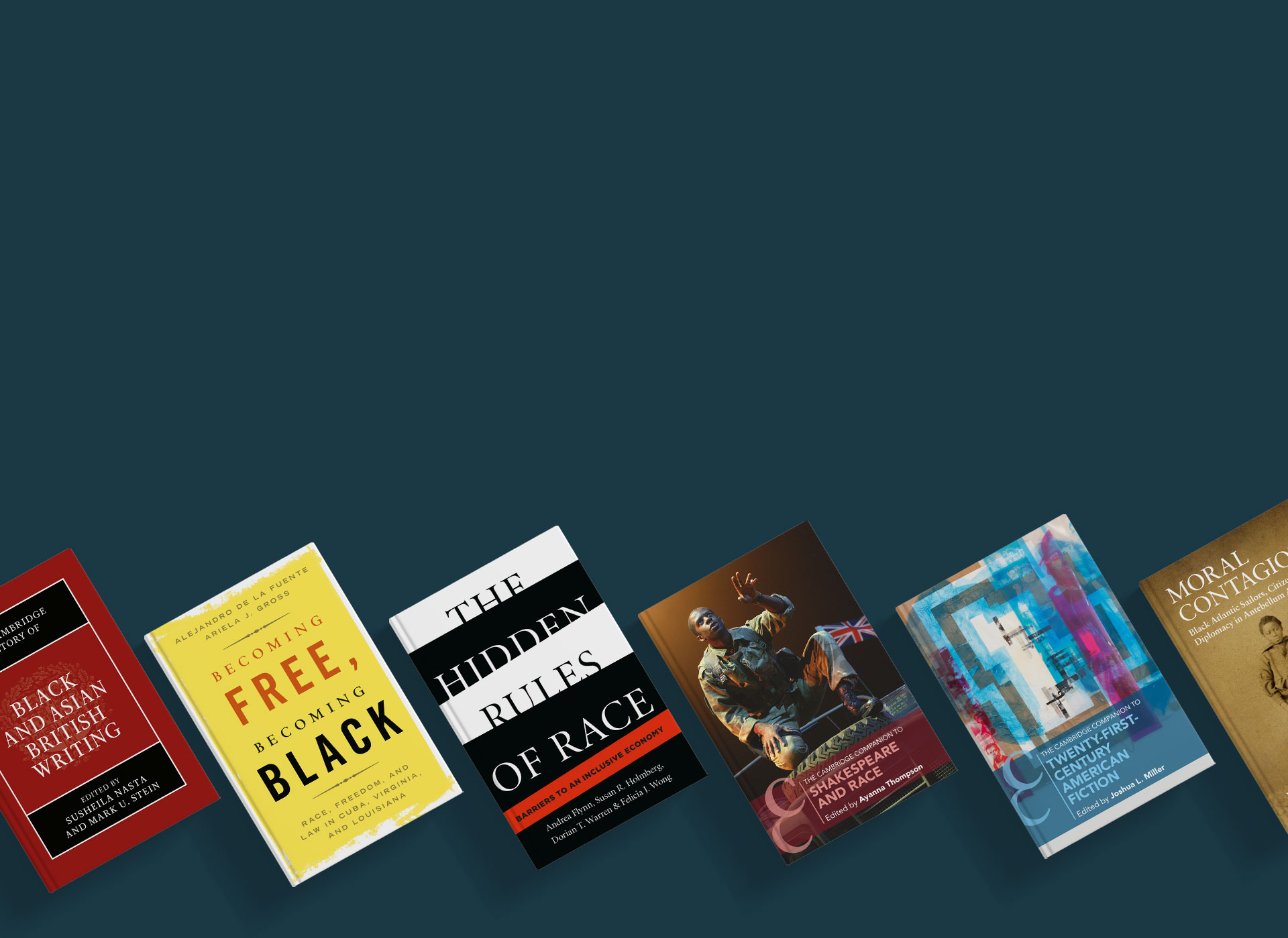 Front covers of Cambridge book titles on race