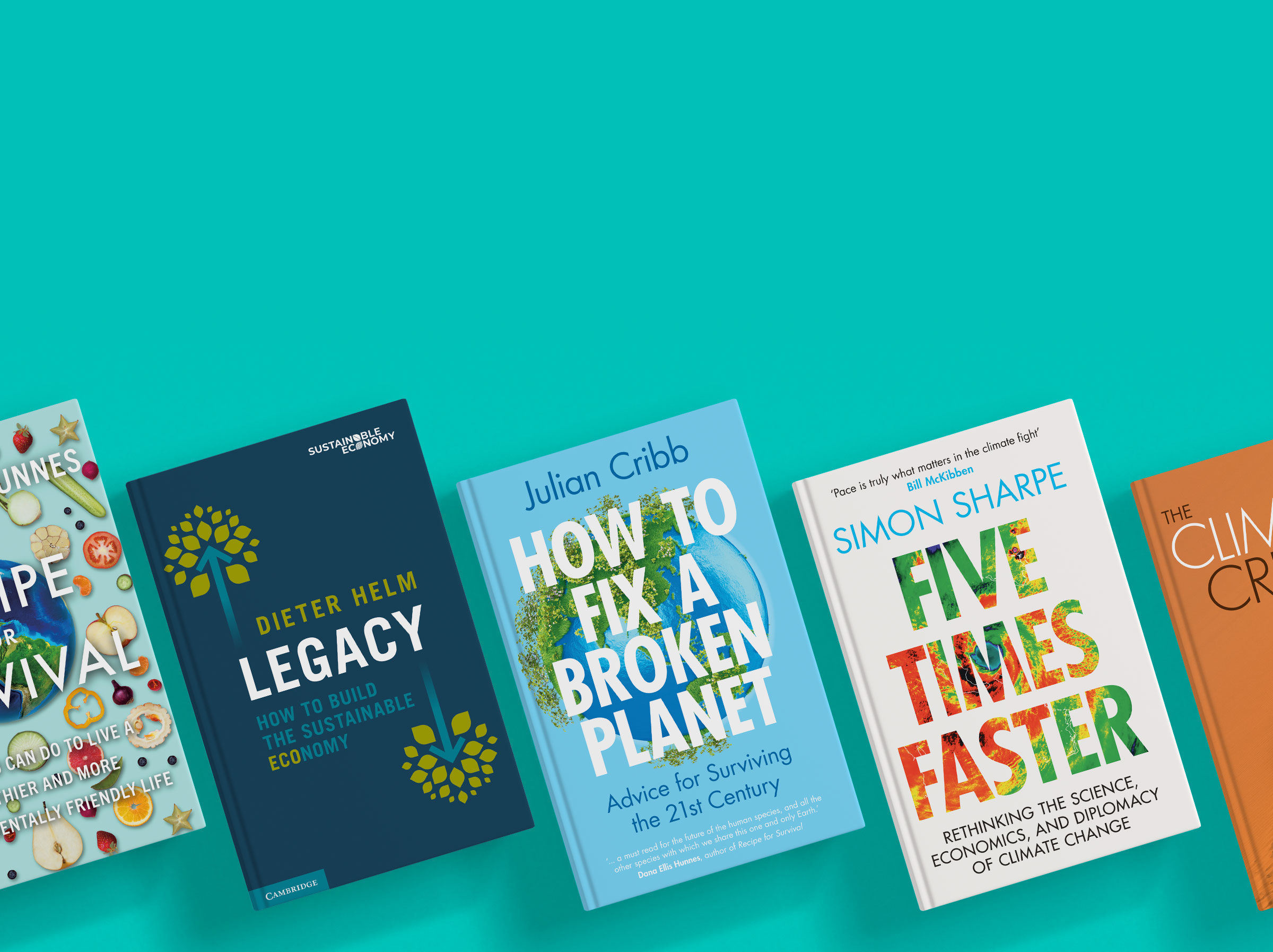 covers of 5 Cambridge books on climate action