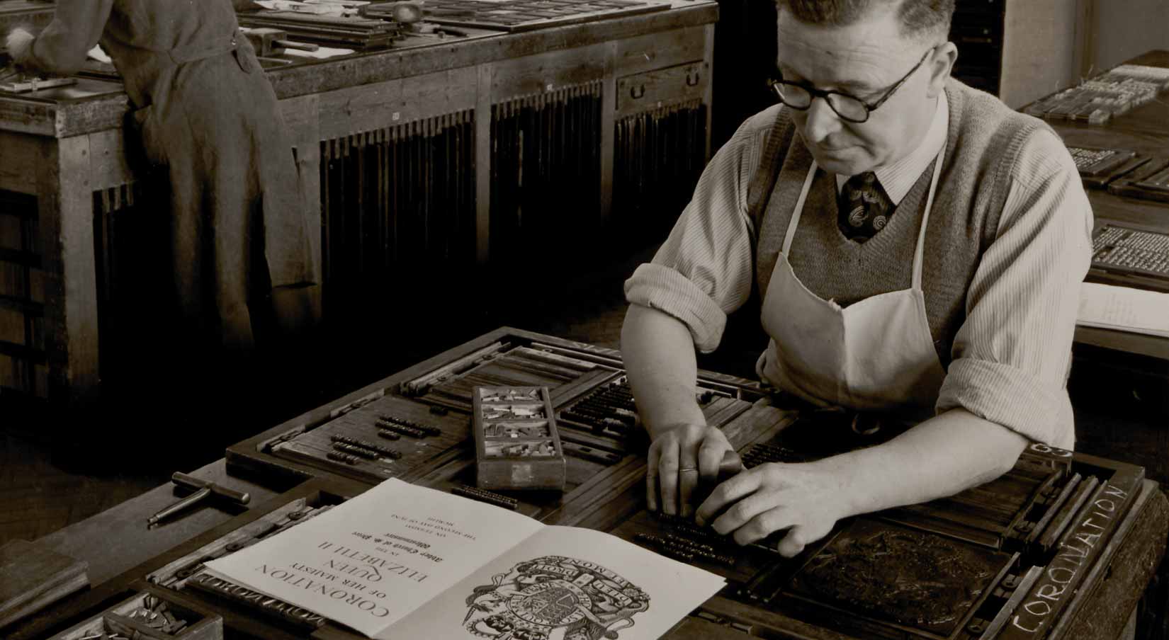 Preparations to print Her Majesty The Queen Elizabeth II's Coronation order of service